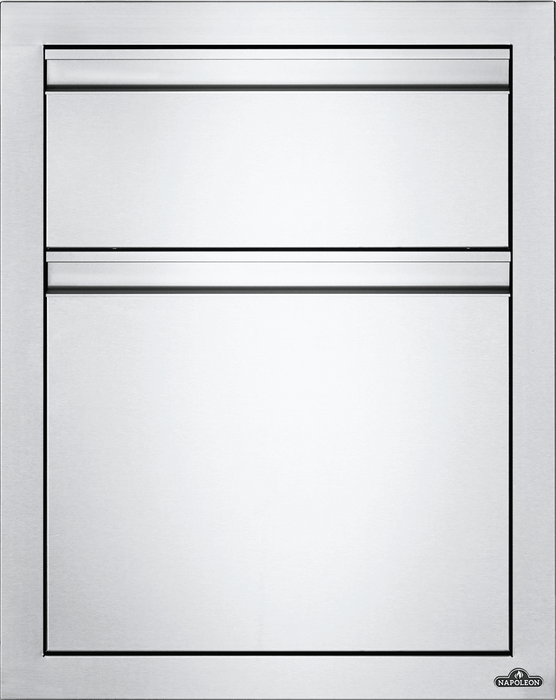 Napoleon Built-In 18-Inch X 24-Inch Double Drawer: Large & Standard BI-1824-2DR BI-1824-2DR