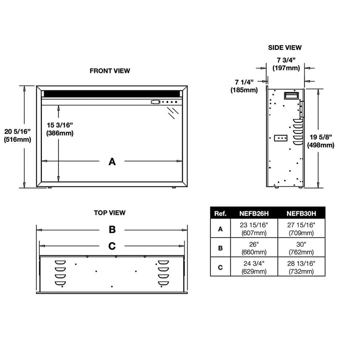 Napoleon Four or Three Piece Black Trim Kit for Cineview 26-Inch NEFTK2636 NEFTK2636