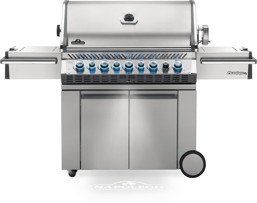 Napoleon Prestige PRO 665 Gas Grill with Infrared Rear and Side Burners, Stainless Steel | PRO665RSIB-3 Propane / Stainless Steel PRO665RSIBPSS-3