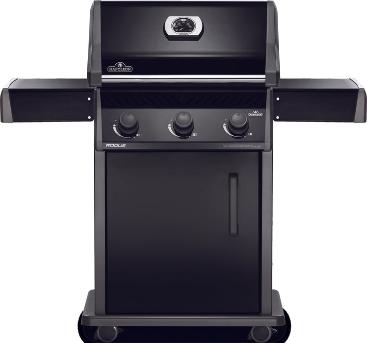 Napoleon Rogue 425 3-Burner Grill with upgraded stainless steel grates| R425-1-NECO Black / Propane R425PK-1-NECO