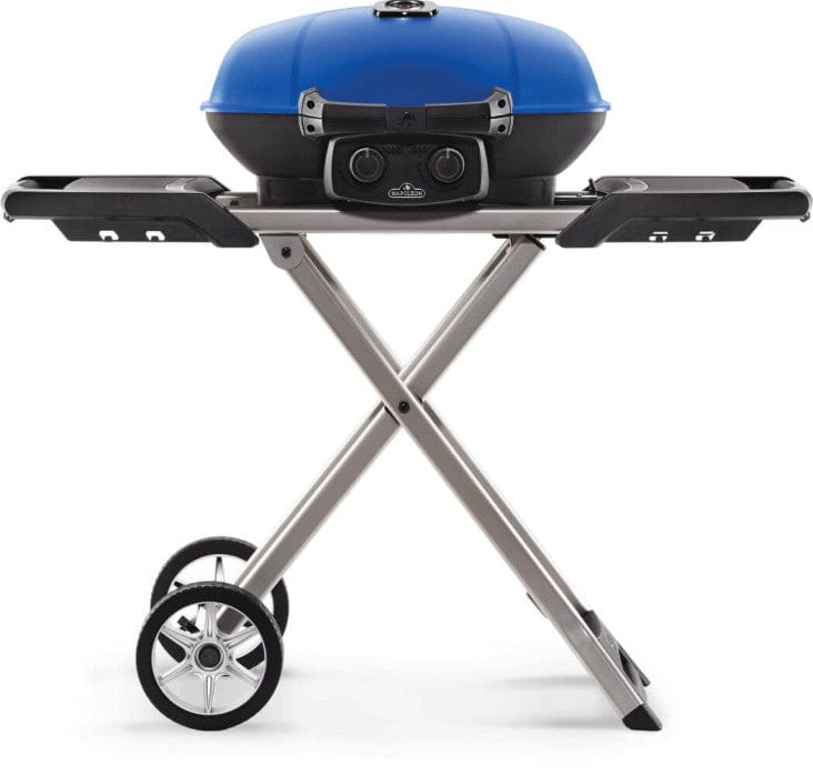 Napoleon TravelQ 285X (Blue) Portable Propane Grill with Scissor Cart TQ285X-BL-1 Propane / Blue TQ285X-BL-1