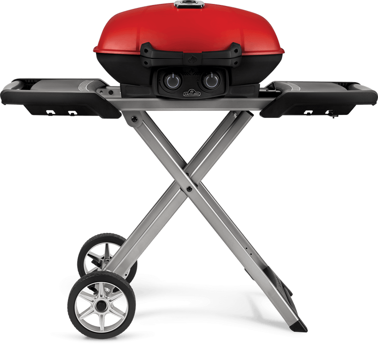 Napoleon TravelQ 285X (Red) Portable Propane Grill with Scissor Cart & Griddle TQ285X-RD-1-A Propane / Red TQ285X-RD-1-A