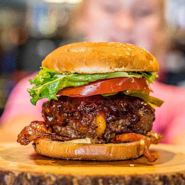 Sauced & Cheese Stuffed Burger